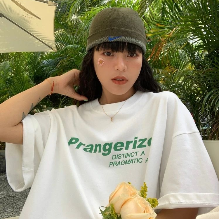 Áo Thun Nữ Cổ Tròn In Chữ Phong Cách Hàn Quốc