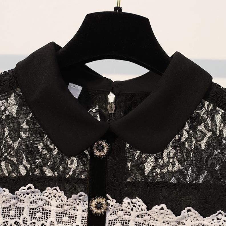 🌸Hàng Order🌸 Váy Bigsize Ren Ngực Đính Cúc Đá Trẻ Trung Nữ Tính 🌸Hàng Quảng Châu | BigBuy360 - bigbuy360.vn