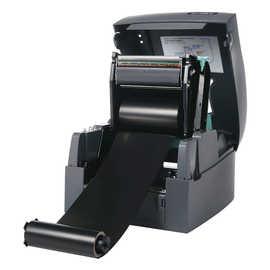 Cuộn mực in Ribbon WaxResin PWR230 110mm 300m cho máy GoDEX G500 G530 TSC TE-200 Xprinter H500B