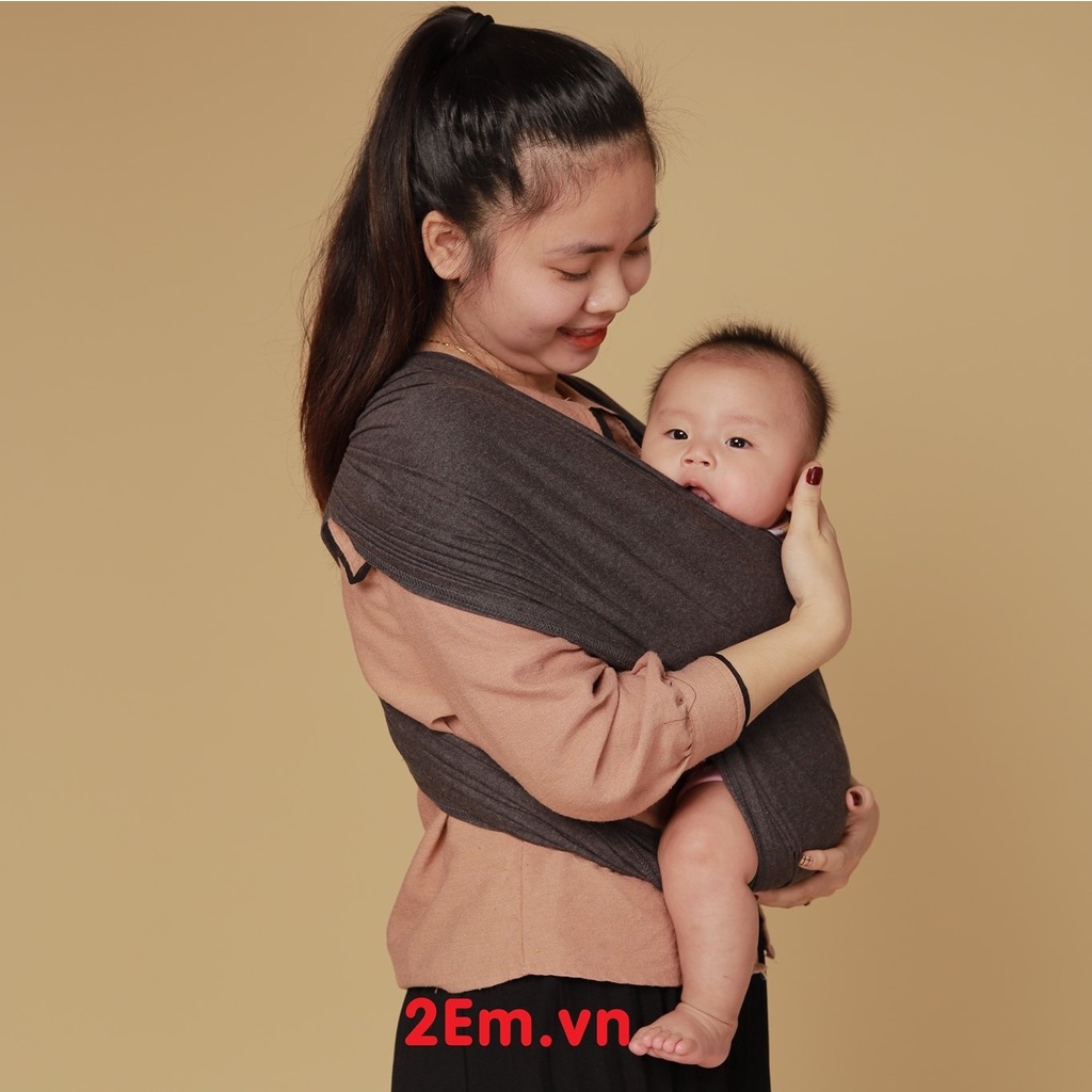 Địu em Bé sling 2Em - Sẵn hàng chính hãng - Địu vải sling cho em bé chỉnh size - 0-24 tháng