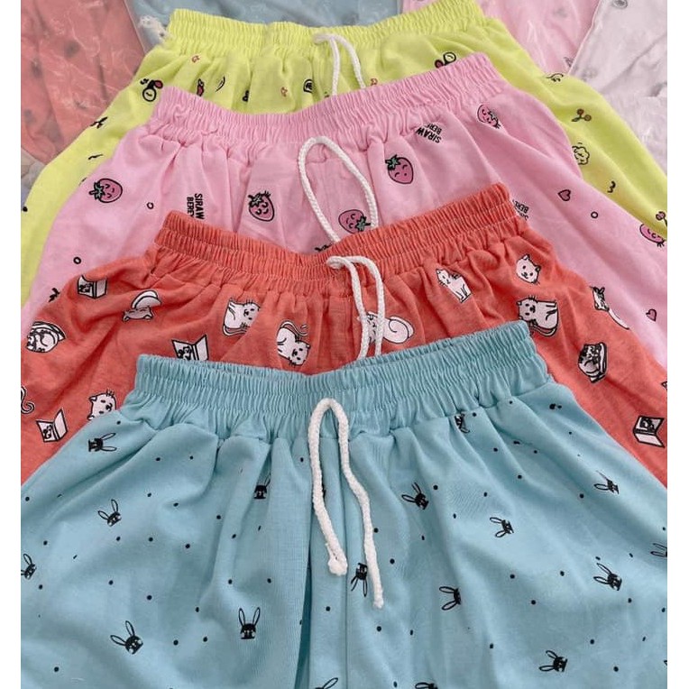 Quần đùi nữ họa tiết dễ thương, quần đùi cotton mặc nhà cho nữ size lớn Chiro | BigBuy360 - bigbuy360.vn