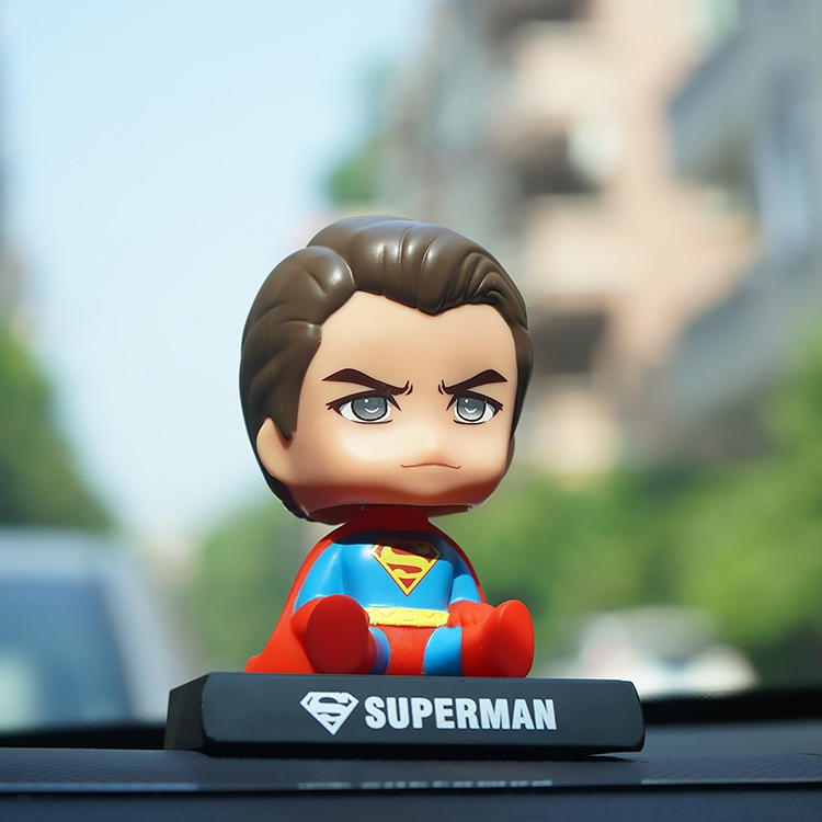 Mô hình Superman - Mô hình Chibi lắc đầu trang trí taplo ô tô, trang trí bàn học, giá đỡ điện thoại