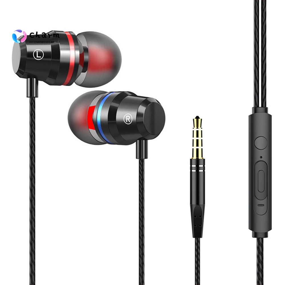 [CM] Availble 3.5mm Wired In-Ear Earphone Heavy Bass Stereo Volume Control Headphone with Mic