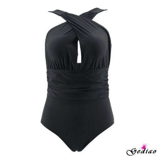 Bộ bikini liền thân cổ phối chéo quyến rũ cho nữ | BigBuy360 - bigbuy360.vn