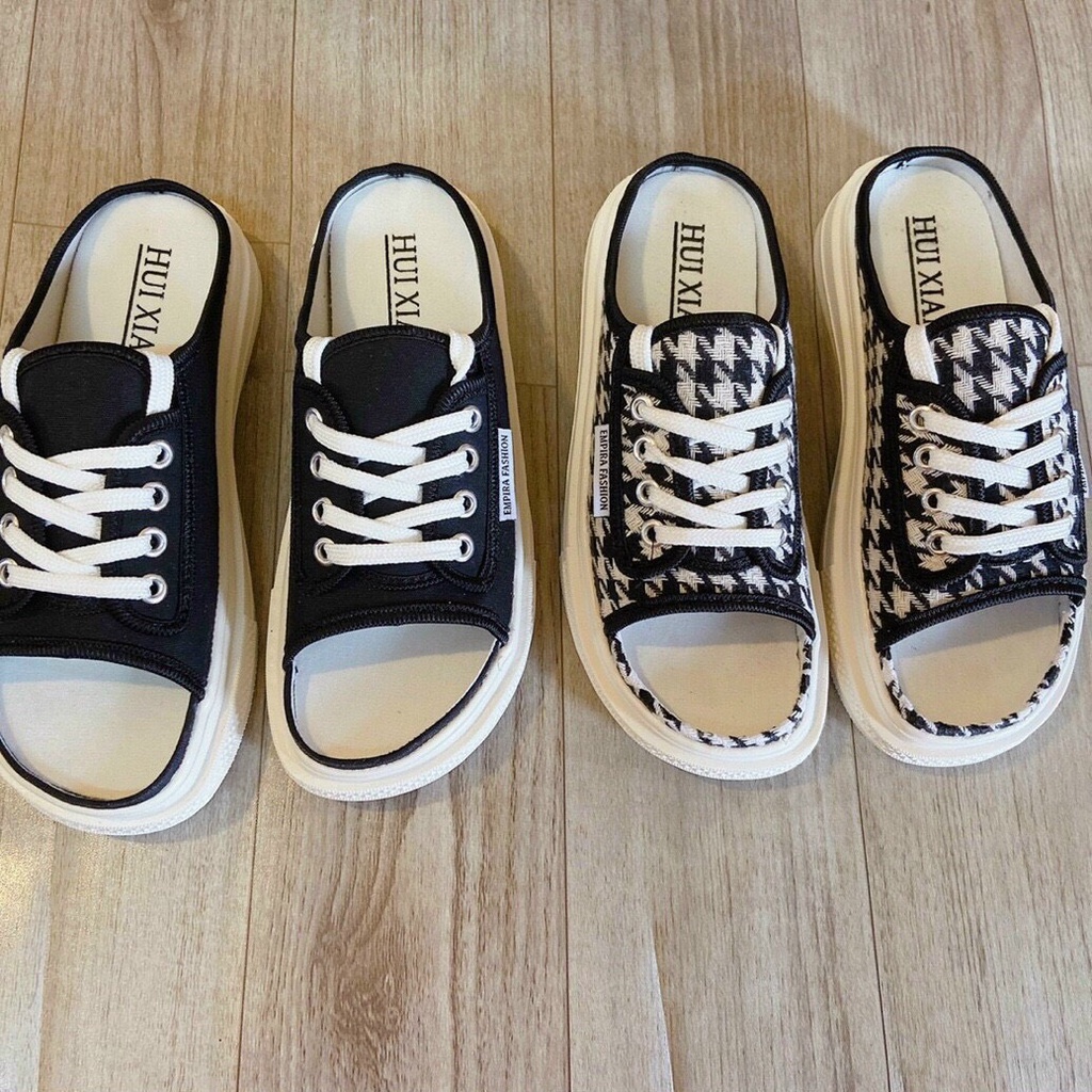 giày thể thao vải đế bằng