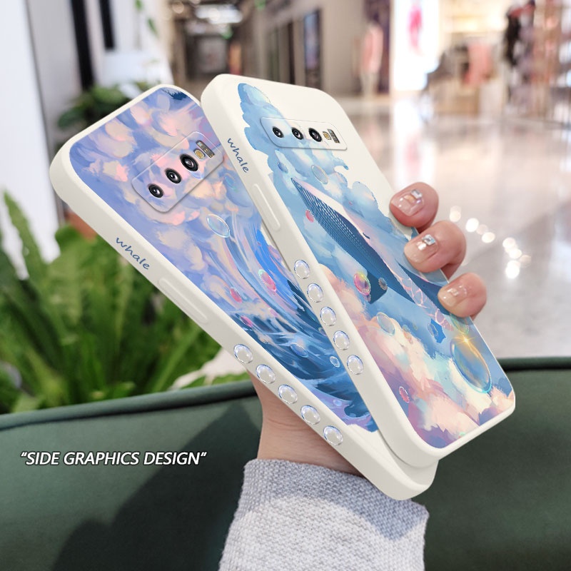 Ốp Điện Thoại Hình Cá Voi Cho Samsung Galaxy S10 S10E Plus S9 Plus