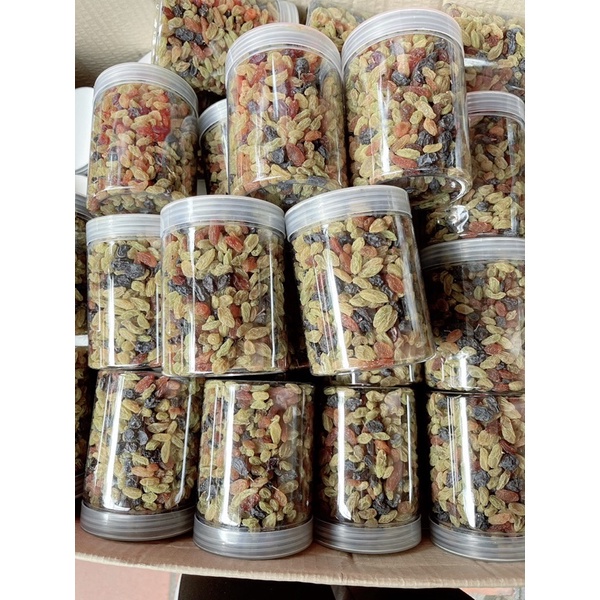 Nho khô mix 3 vị 500g  vàng xanh đen sấy chua ngọt tự nhiên