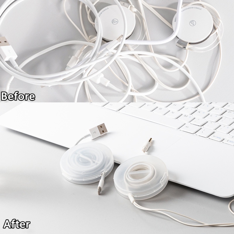 Steve Hộp Cuộn Dây Cáp Tai Nghe Có Thể Tháo Rời