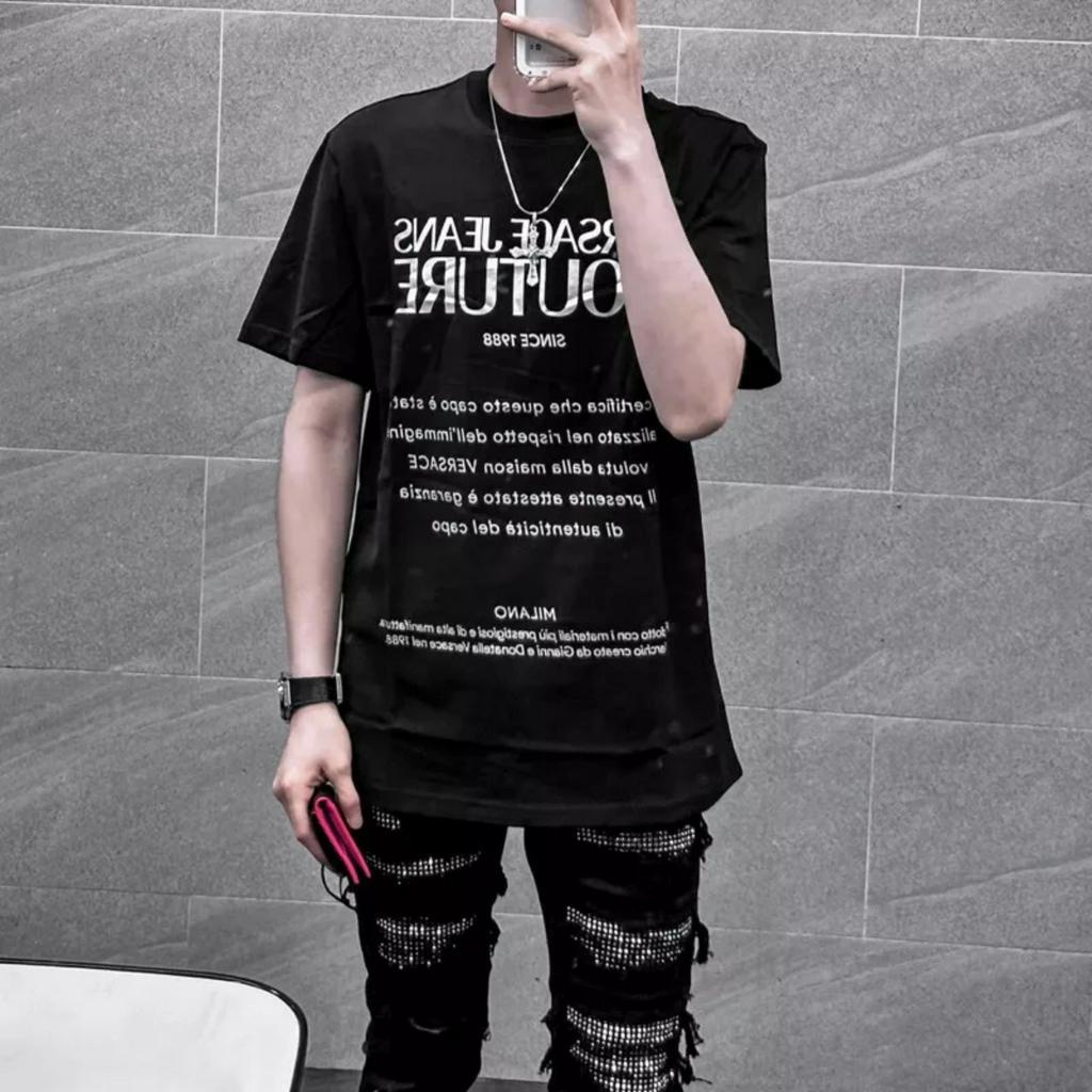 Áo Thun Versace ❤ Áo Phông Chất Cotton Dày Dặn Dáng Rộng Nam Nữ NVA394