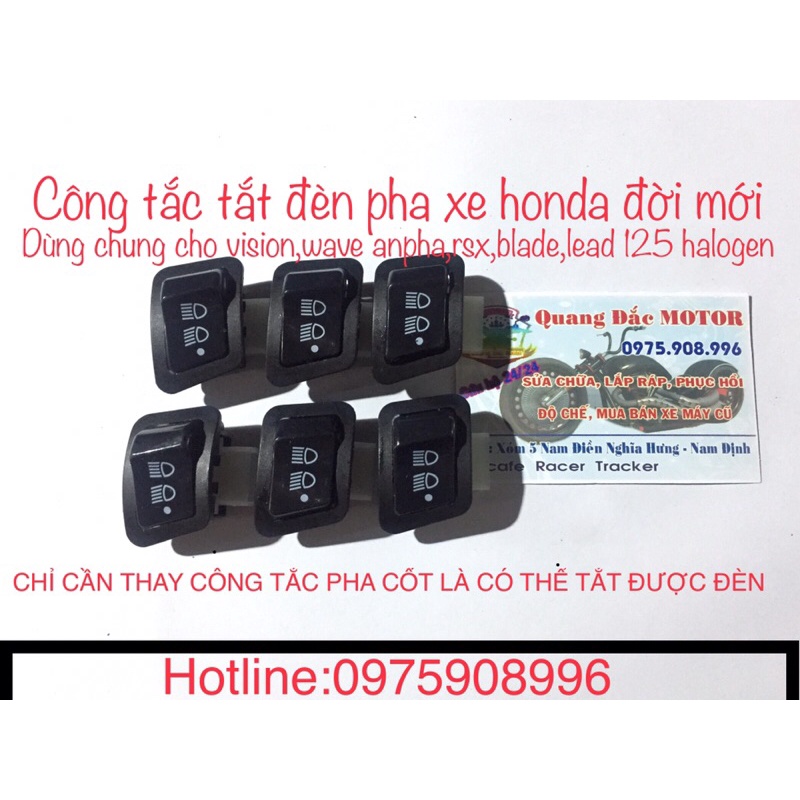 NÚT TẮT MỞ ĐÈN ZIN(  chính hãng ) KIÊM PHA CỐT CHO CÁC DÒNG XE ĐỜI MỚI HONDA KHÔNG TẮT ĐƯỢC ĐÈN