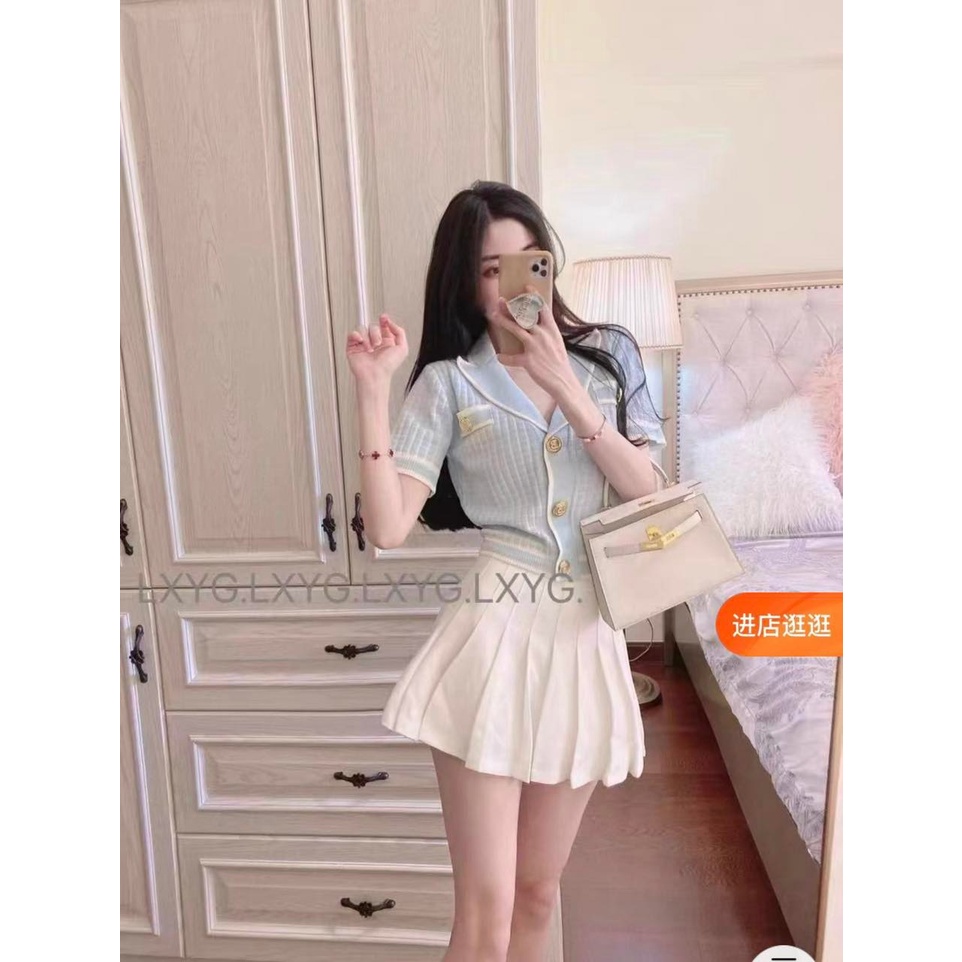 ÁO LEN CỔ VEST VIỀN FORM LỬNG 210622