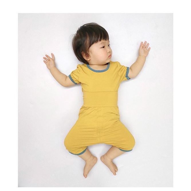 Bộ lửng trơn thun lạnh quần cạp cao cho bé trai bé gái chất liệu cao cấp ATKID Việt Nam
