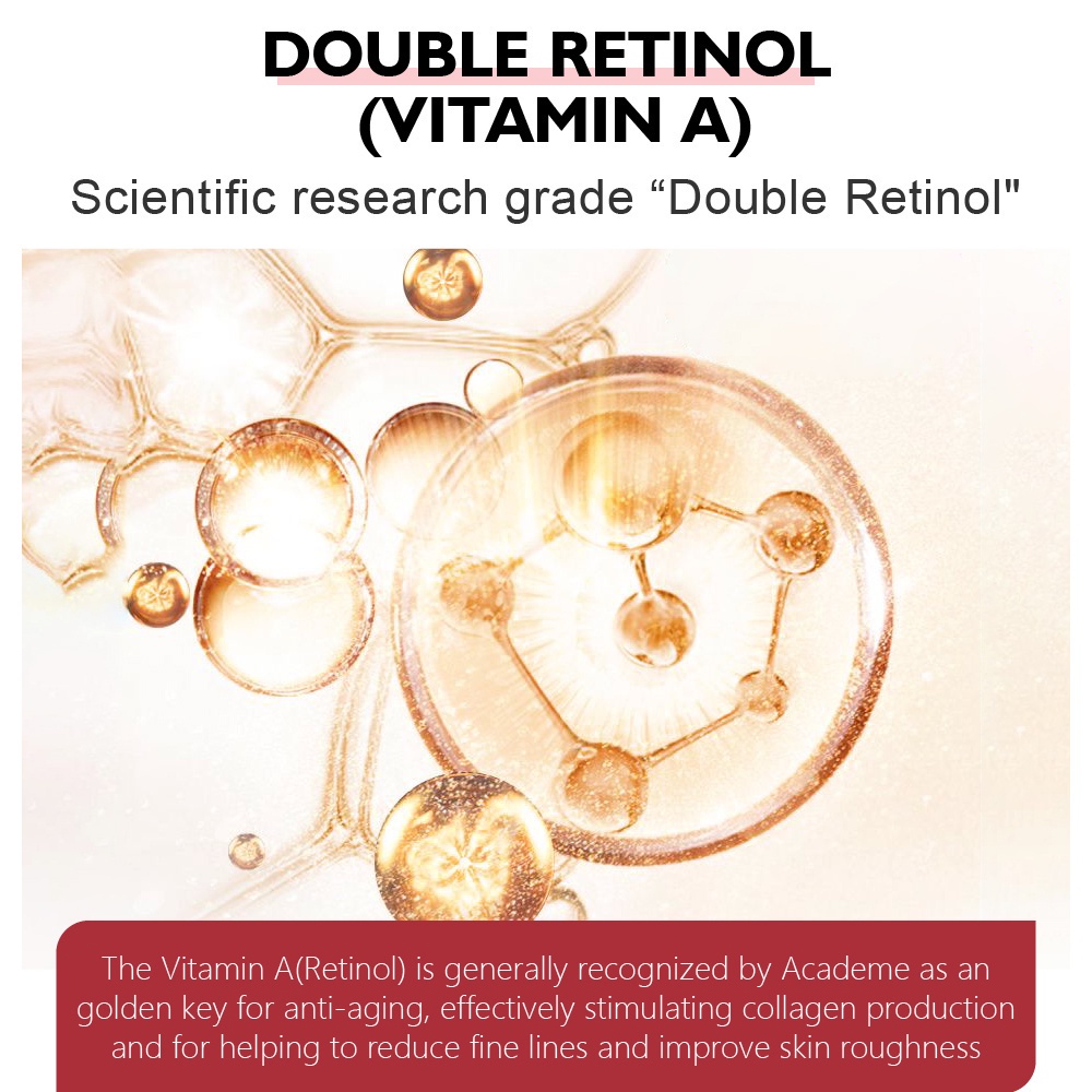 Bộ Kem Retinol Tự Nhiên VIBRANT GLAMOUR + Serum Retinol VA Chống Lão Hóa Làm Trắng Da Giảm Nếp Nhăn 2 Món
