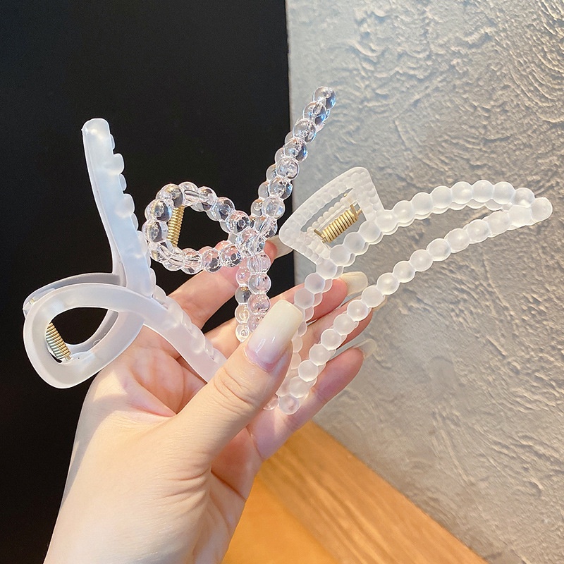 Kẹp tóc càng cua Hàn Quốc nữ đẹp hottrend trong suốt cỡ size lớn iLita - Cặp búi tóc dễ thương cào 10 răng, 14 răng