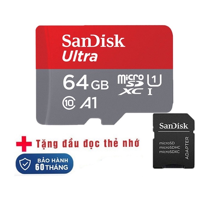 Thẻ nhớ SD Sandisk 32G 64G Ultra Class 10 và Extreme Pro tốc độ cao 4K cho máy ảnh máy quay KARPINO