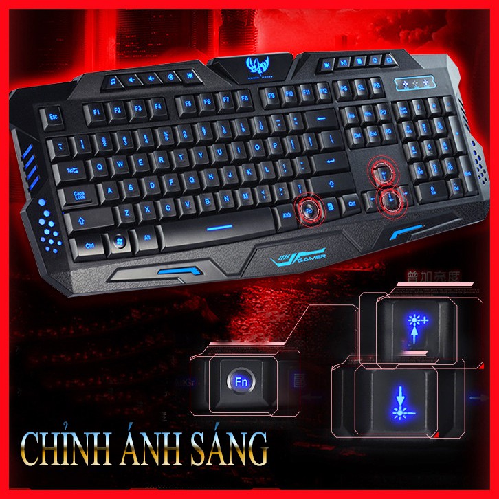 Bàn phím Gaming XR90 cao cấp LED 3 chế độ, phím nhạy siêu bền, thiết kế hiện đại BH 6 tháng