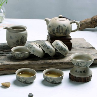 Bộ Ấm Chén Trà Gốm