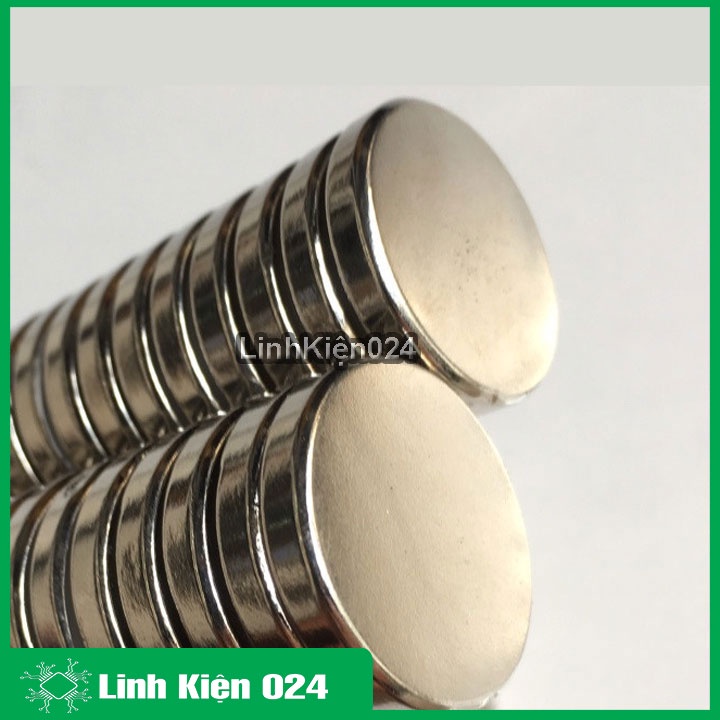 Nam châm đất hiếm tròn không lỗ loại to đường kính 25mm, 30mm dày 5mm