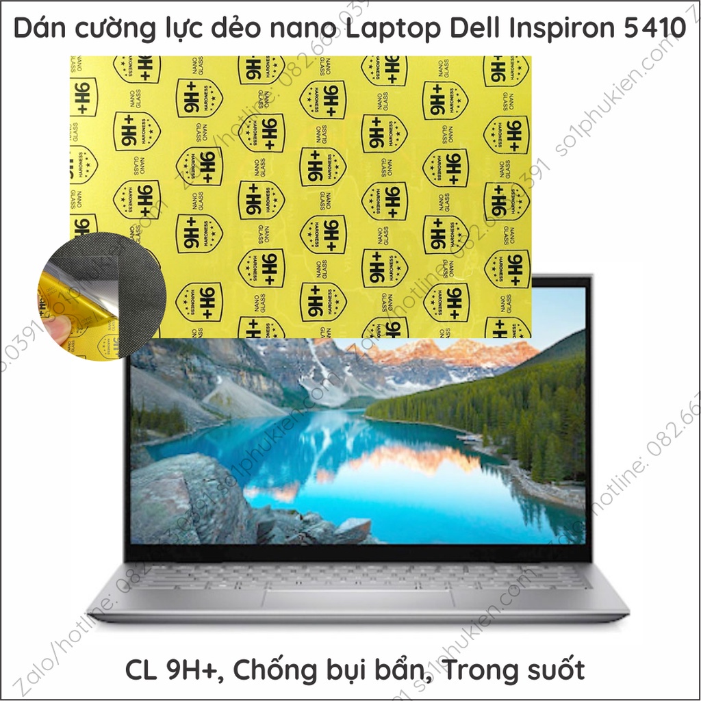 Dán màn hình cường lực laptop Dell Inspiron 14 5410/ 5410 2 in 1 nano dẻo siêu mỏng trong suốt, nhám, chống nhìn trộm
