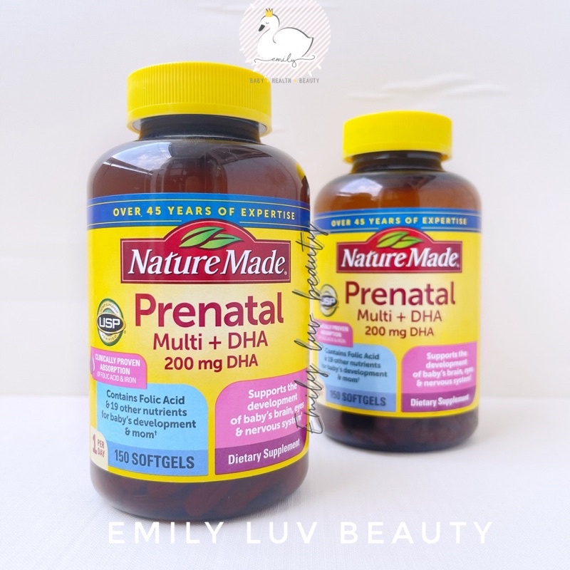 Vitamin bầu Nature Made Prenatal Multi + DHA