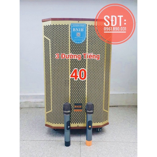 Loa kéo bluetooth hát karaoke - Loa BNIB 1599 Plus Bass 40 - Loa 3 đường tiếng