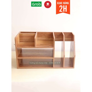 Kệ Sách Để Bàn Mini, Kệ Để Hồ Sơ Văn Phòng Nhỏ Gọn Tiện Lợi, Gỗ MDF Phủ Min