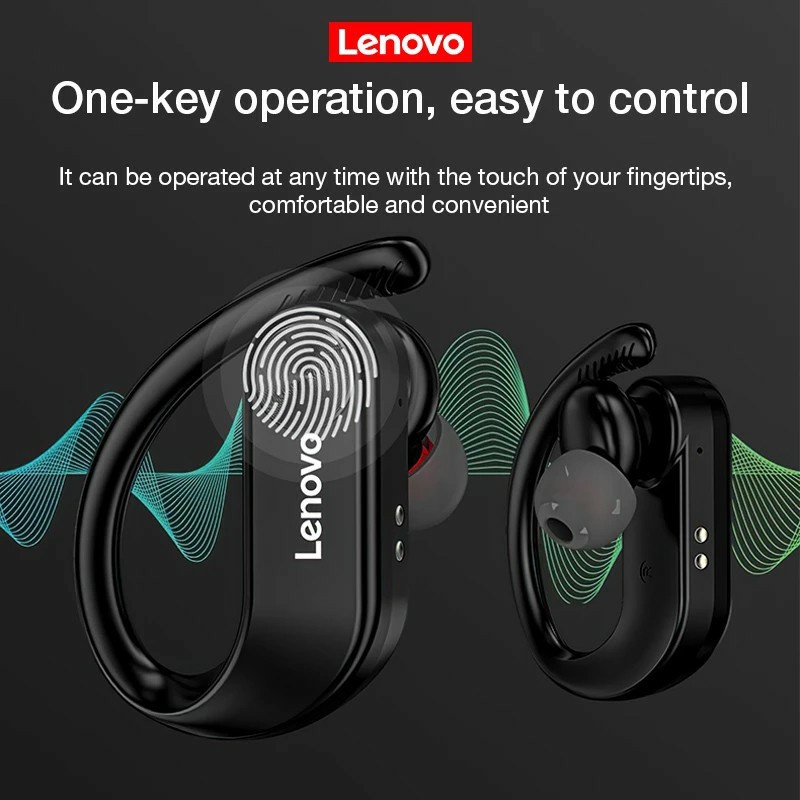 Tai nghe bluetooth Lenovo lp7 tws chống thấm nước giảm tiếng ồn tích hợp micro phong cách thể thao