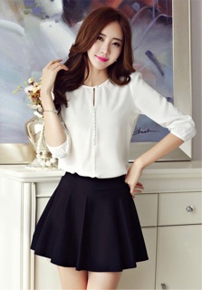 ÁO TAY LỠ CỔ ĐÍNH 12 NÚT