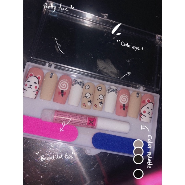 [SALE] Nail box /móng giả mẫu Con Thỏ dễ thương [sốc]