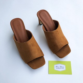 Giày Mules Nhung