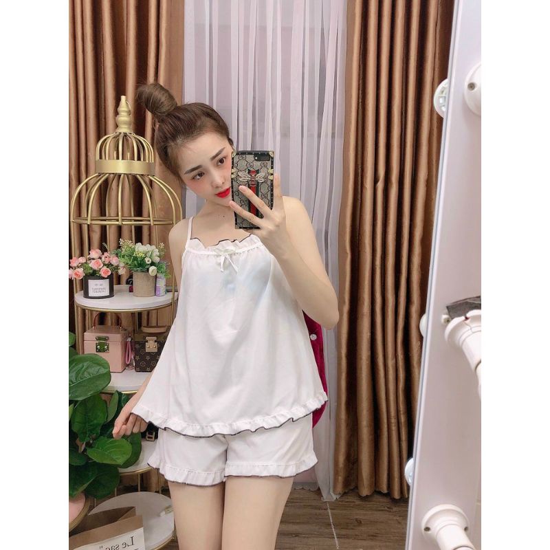 ĐỒ NGỦ 2 DÂY TRƠN MẶC NHÀ CHẤT LỤA MỀM,MỊN - TD TEENSHOP | BigBuy360 - bigbuy360.vn