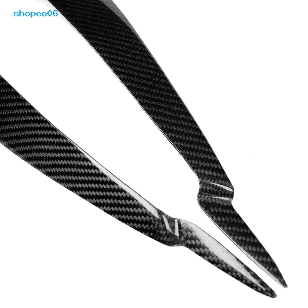 Set 2 Miếng Dán Viền Đèn Pha Bằng Sợi Carbon Cho Xe Hơi BMW E71 X6 2008-2014