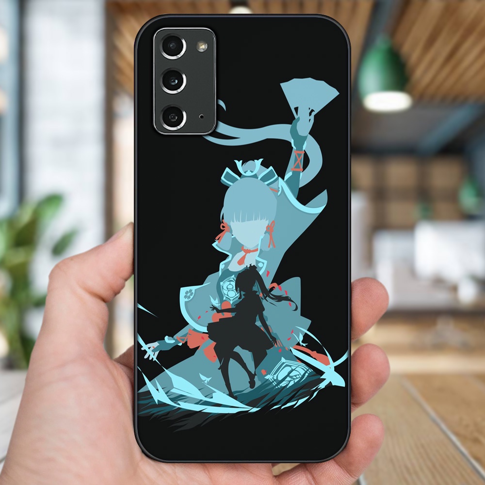 Ốp lưng Samsung Note 20 viền đen in hình Ayaka Genshin Impact
