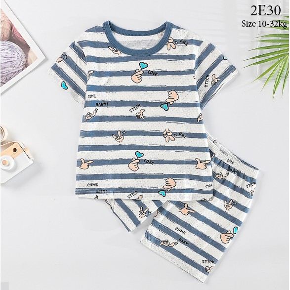 Set bộ quần áo cộc tay cho bé trai bé gái (từ 1 - 8 tuổi) VEMZKIDS 6 mẫu hè