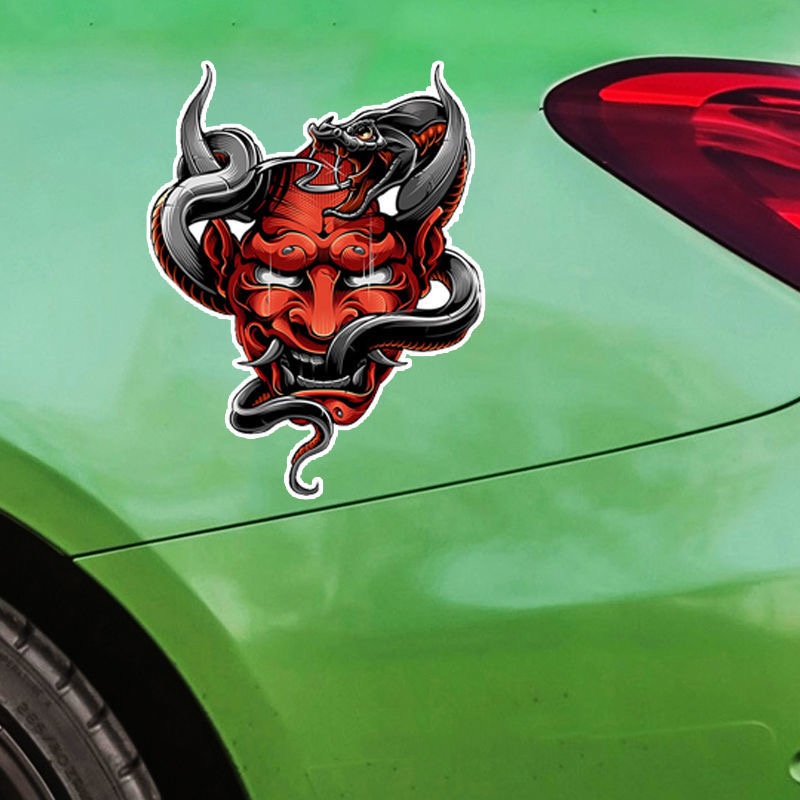 Miếng Dán Đề Can Phản Quang Chống Nước Hình Samurai Nhật Bản Cho Xe Hơi Xe Máy Xe Đạp