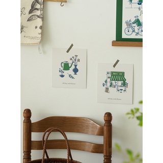 Postcard decor Thỏ Stationery tranh dán tường ảnh trang trí phòng ngủ phụ kiện decor chụp ảnh vintage hàn quốc