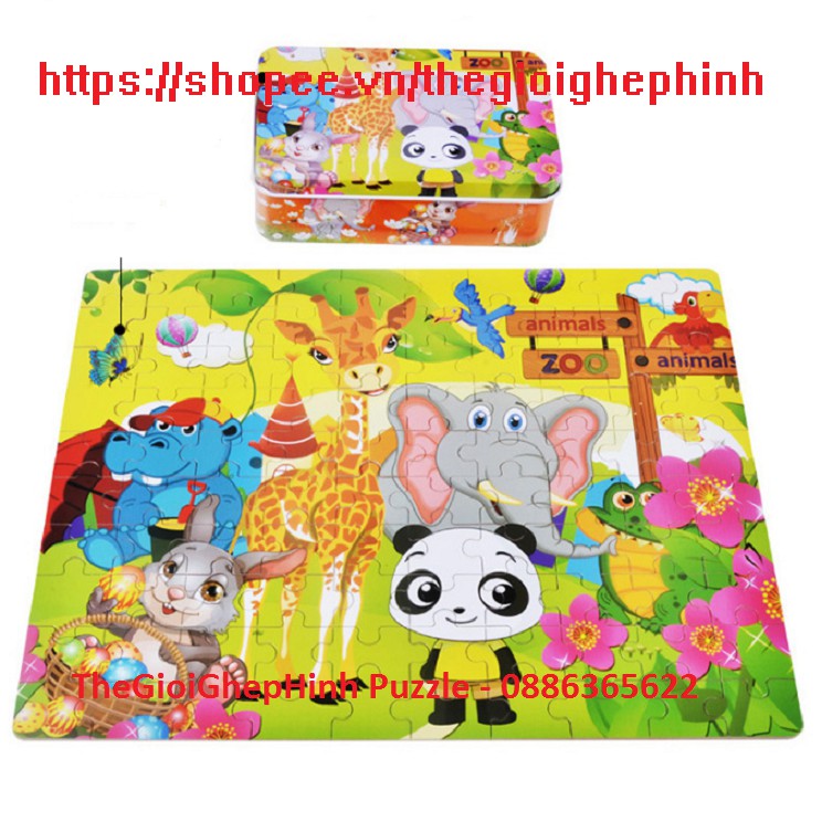 Combo 10 hộp ghép hình Puzzle 100 mảnh nhiều mẫu - hỗ trợ chọn mẫu