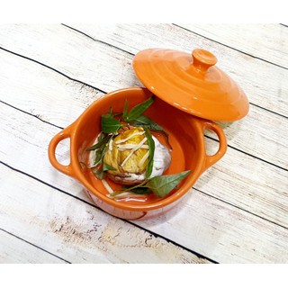 (XẢ KHO) Bát sứ có nắp 9.5cm, hũ ramenkin, nồi mini sứ không chì cao cấp (chọn màu tùy thích)