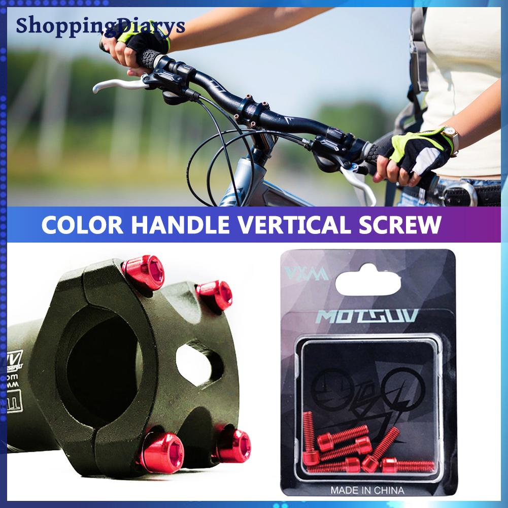 Set 6 bu lông M5X18Mm bằng titan kèm vòng đệm cho xe đạp leo núi