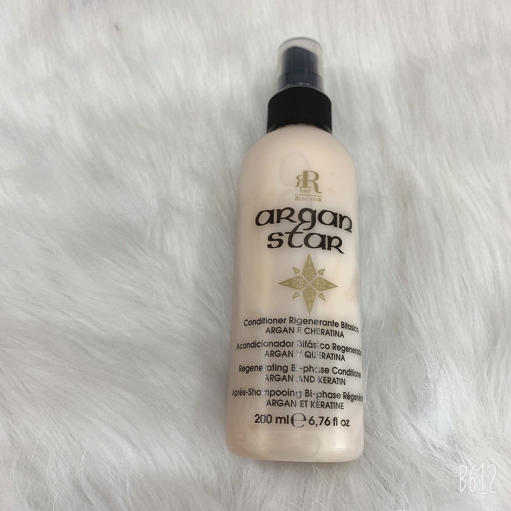 Xịt dưỡng 2 lớp dưỡng ẩm &amp; phục hồi tóc Argan Star 200ml