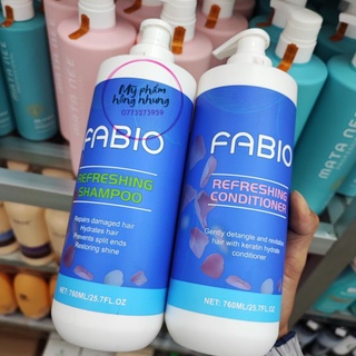 Dầu gội xả dưỡng chất phục hồi tóc fabio refreshing shampoo 760ml
