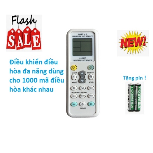 Điều khiển điều hòa K-1028E đa năng dành cho 1000 mã điều hòa