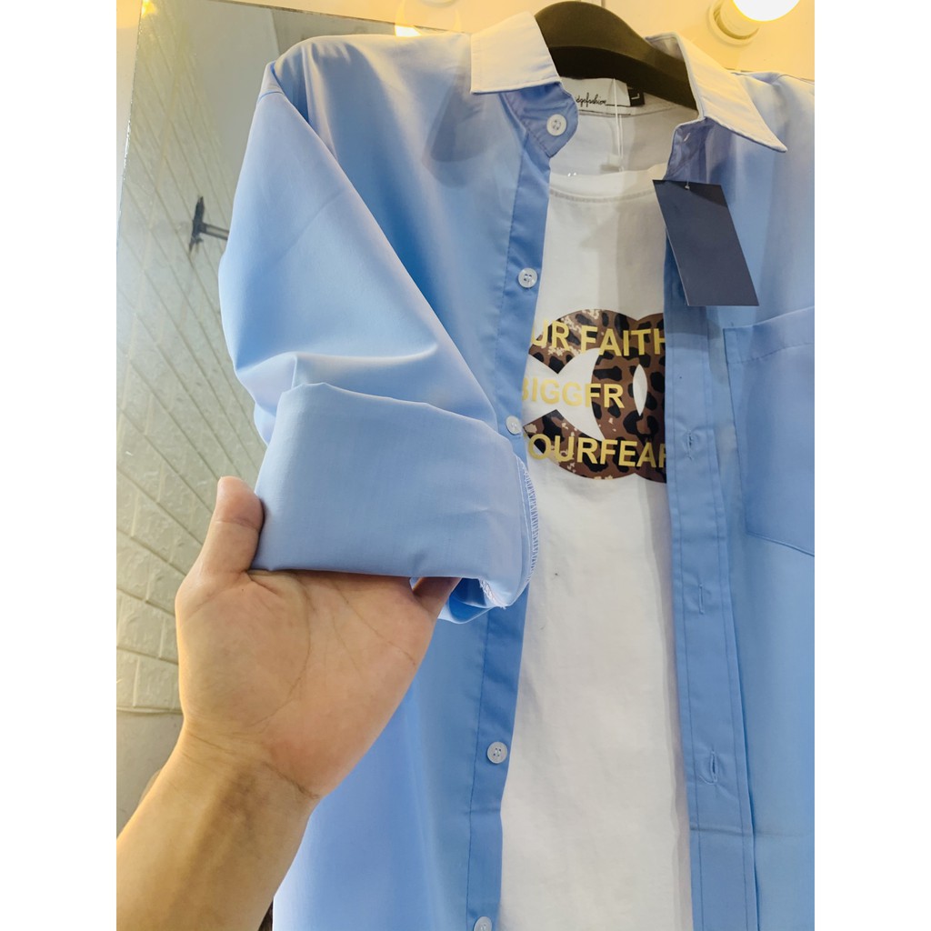 Áo sơ mi nam cổ bẻ vải cotton cao cấp có túi phối nhiều kiểu | BigBuy360 - bigbuy360.vn