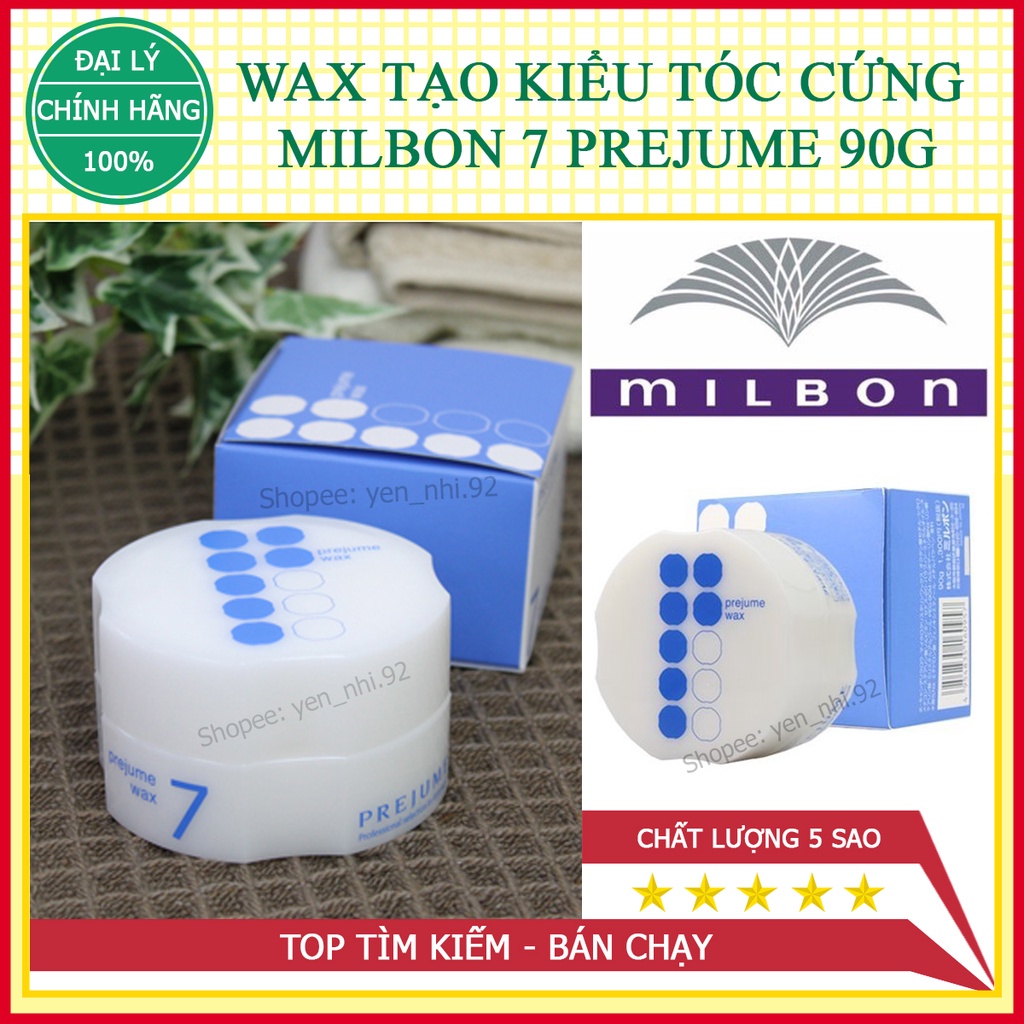 (Chính Hãng) Wax Milbon – Wax tạo kiểu tóc cứng Milbon 7 Prejume 90g