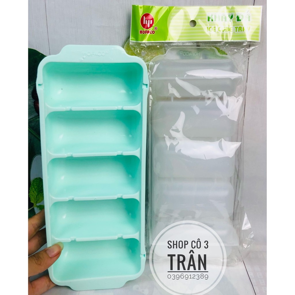 Khay đá bia 5 ngăn tròn HPL50 - Khuôn làm bánh rau cau bằng nhựa nhập khẩu cao cấp HOFACO