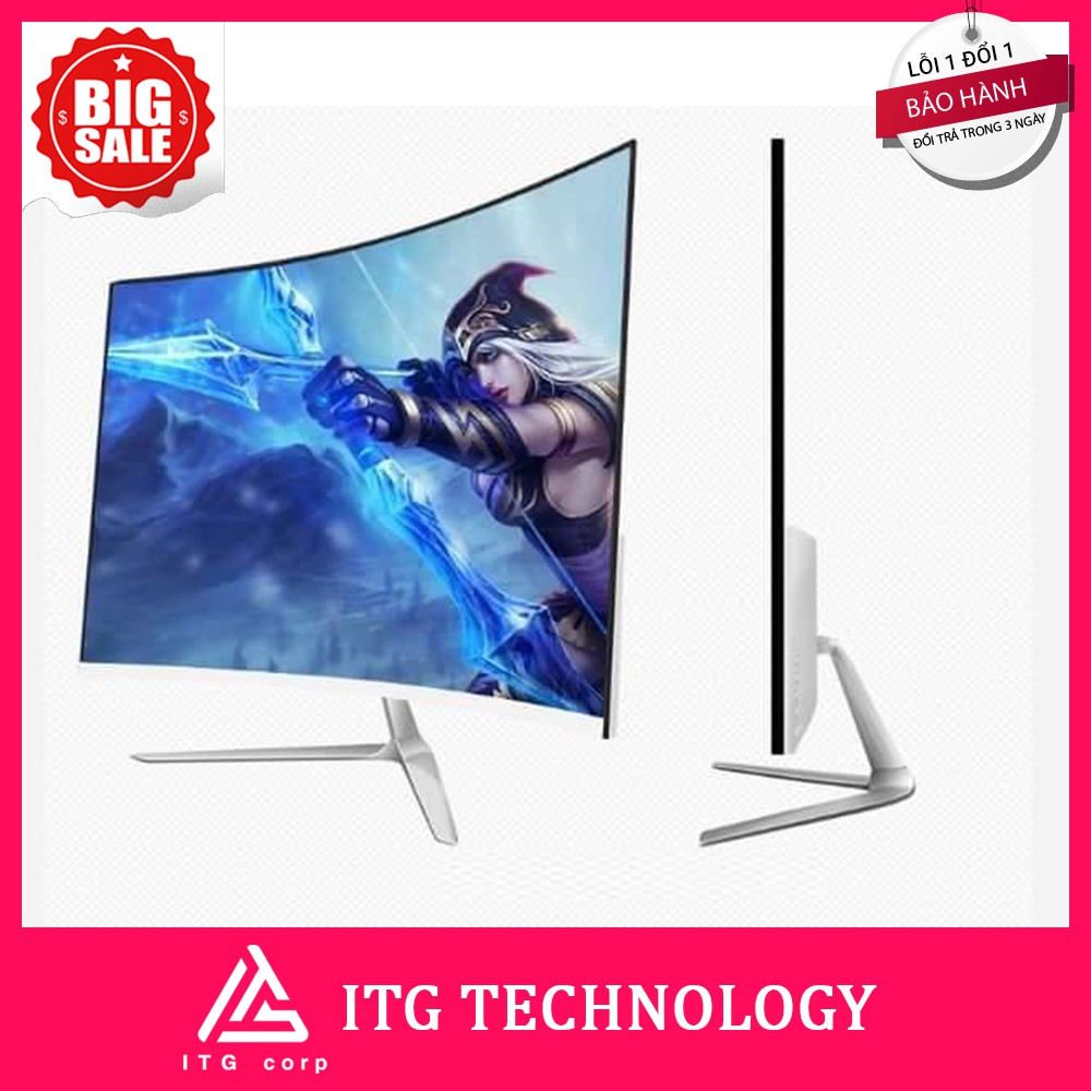 Màn hình máy tính cong Full Viền 24/27 inch 75Hz Mới HUGON Q24 | BigBuy360 - bigbuy360.vn