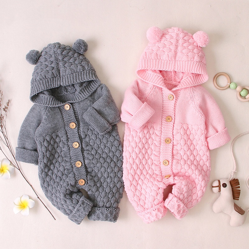 Áo Hoodie Dệt Kim Màu Trơn Đính Quả Bông Thời Trang Cho Bé Trai