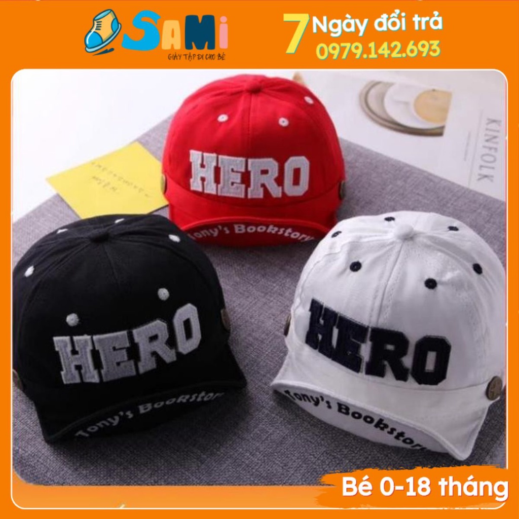 Mũ thêu chữ HERO đáng yêu cho bé trai/bé gái M025