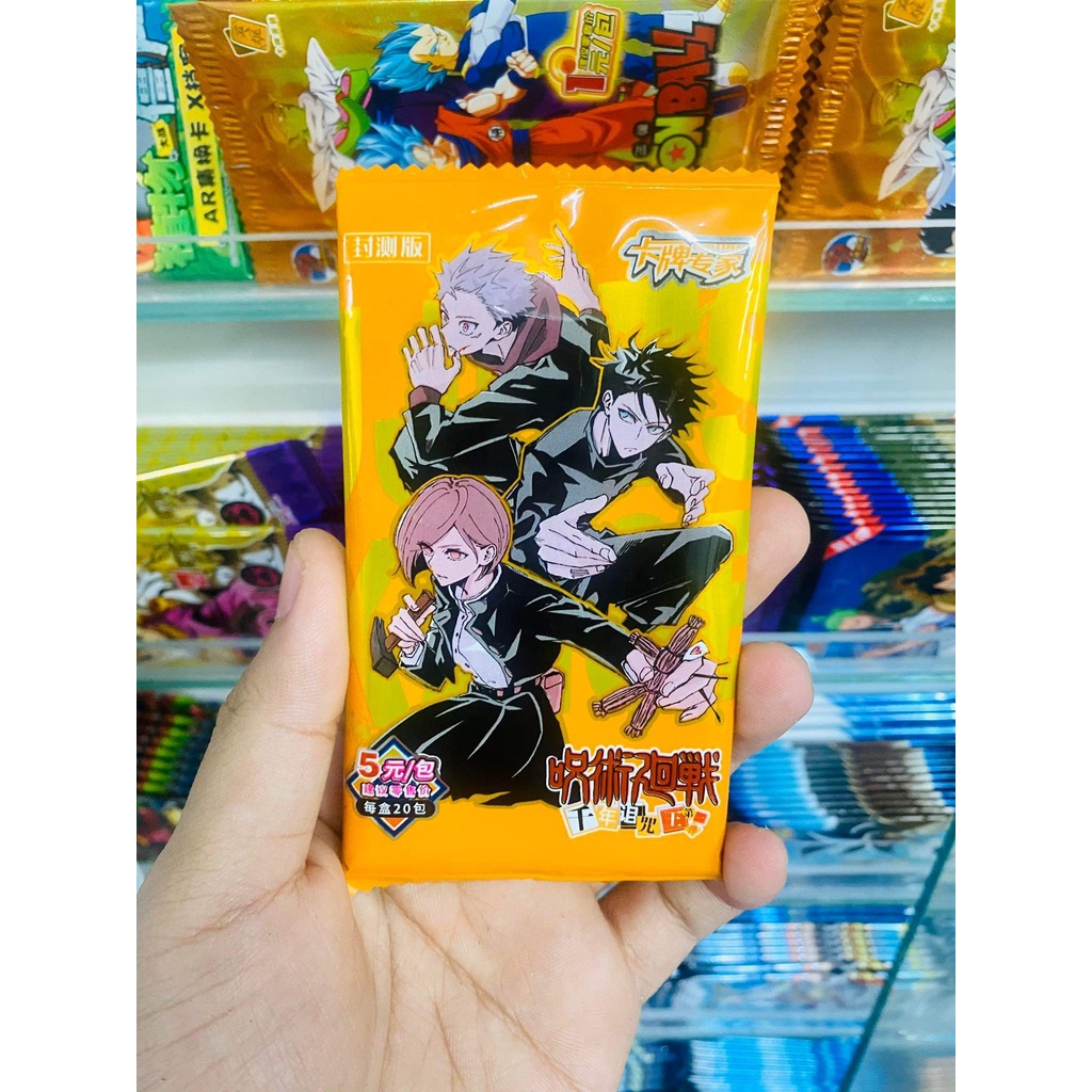 Tổng hợp Set 5 ảnh thẻ nhân phẩm Anime Digimon Waifu Jujutsu Kaisen Jojo Conan ngẫu nhiên chibi xinh xắn