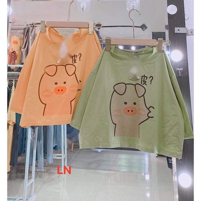 Áo croptop lợn nhéo má LN11